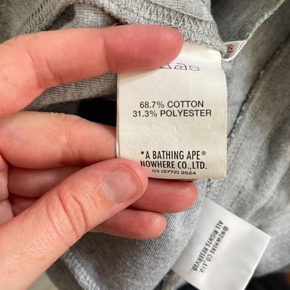 AAPE A Bathing Ape Joggers Gray - Picture 7 of 8